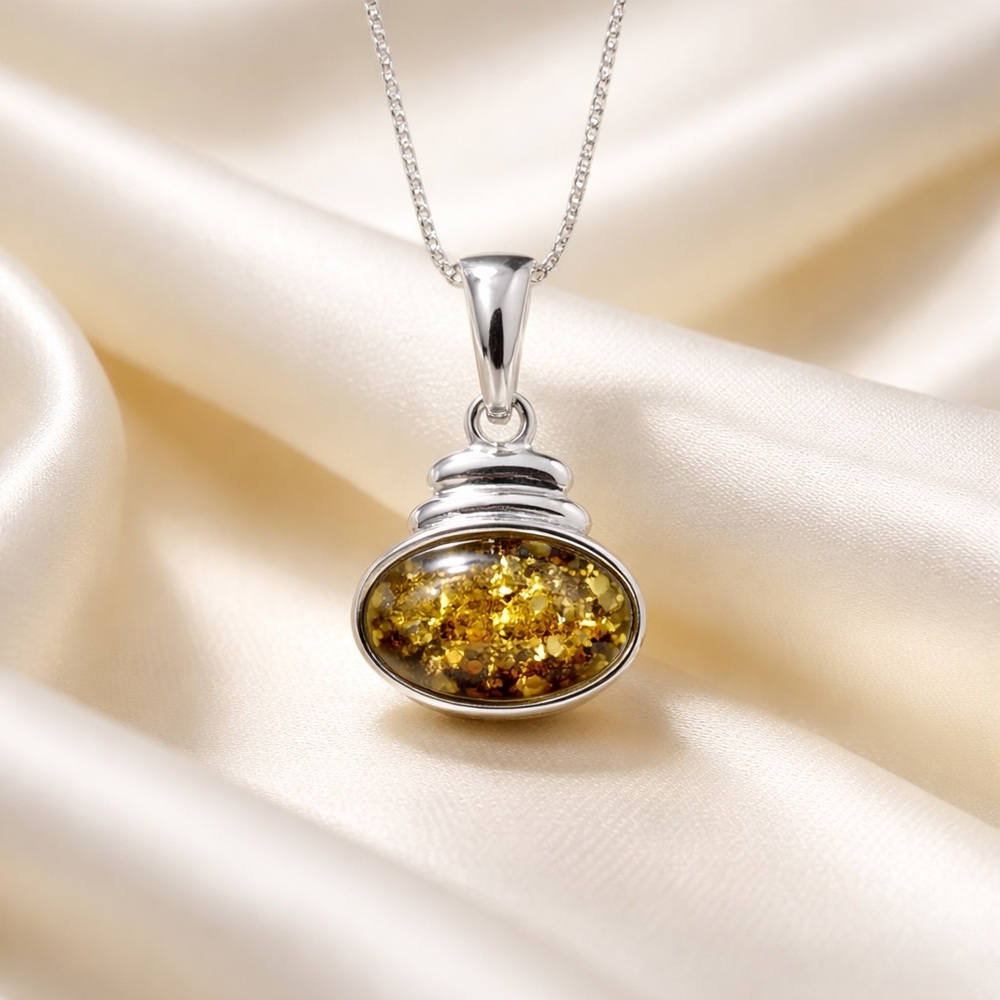 Green Amber Necklace